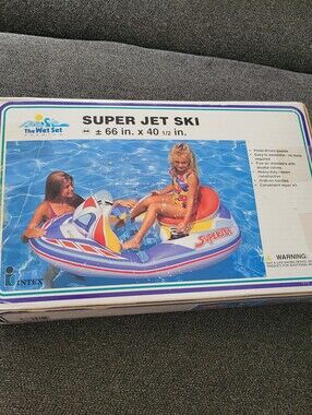 Vintage 1995 The Wet Set Inflatable Pedal Powered Jet Ski 66x 40 1/2